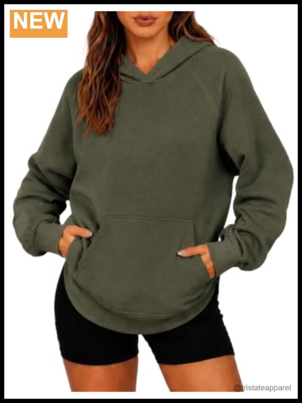 Oversized Fleece Hoodie Pullover Long Sleeve Kangaroo Pocket Women's Sweatshirt